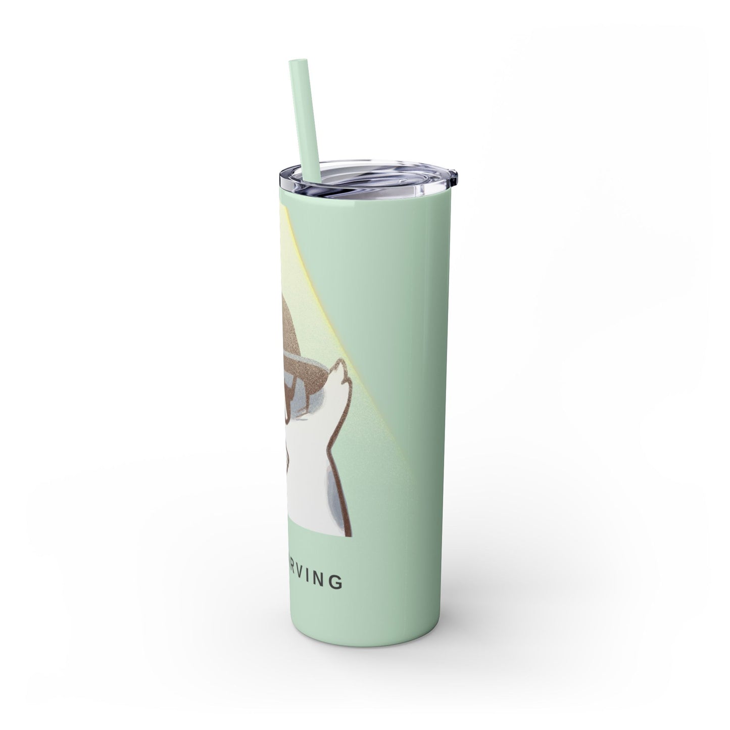 Blues Cat Tumbler with Straw, 20oz