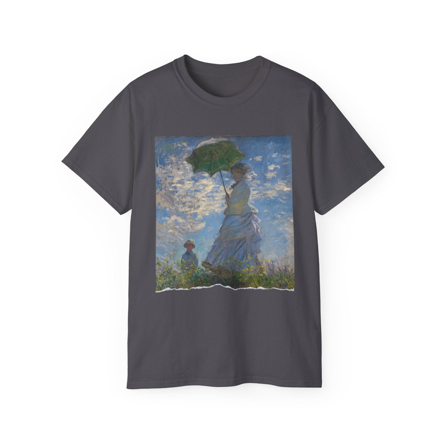 Ripped Claude Monet Madame Monet and Her Son or The Stroll 1875 Ultra Cotton Tee