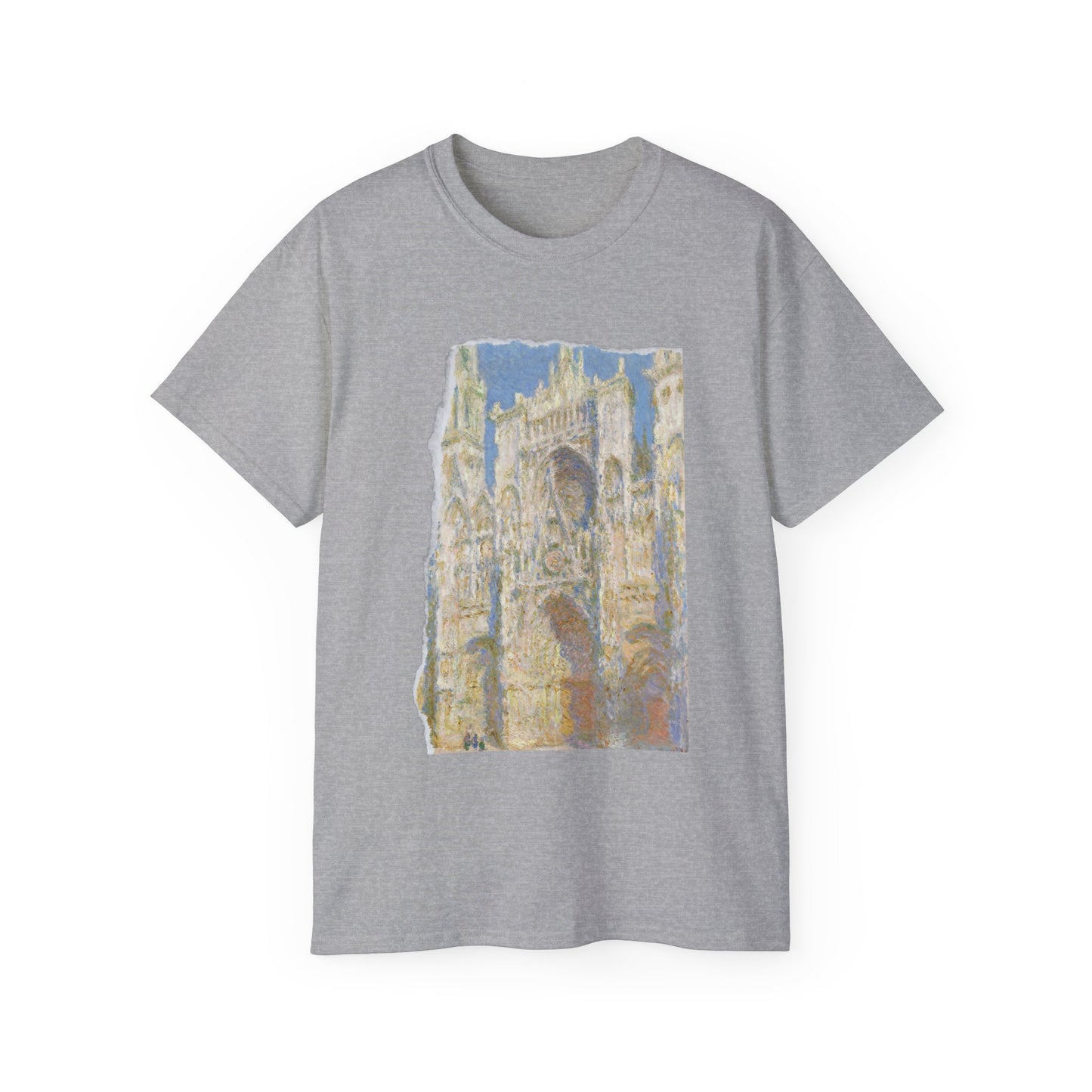 Camiseta de algodón ultradelgada de la UE de Claude Monet, la catedral de Rouen y el portal al sol, 1894