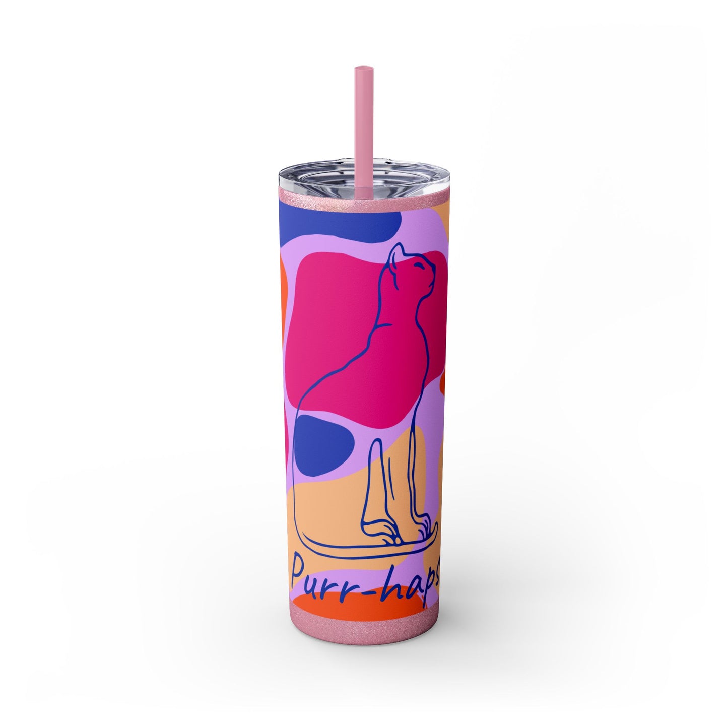 Purr-haps Cat Tumbler with Straw, 20oz