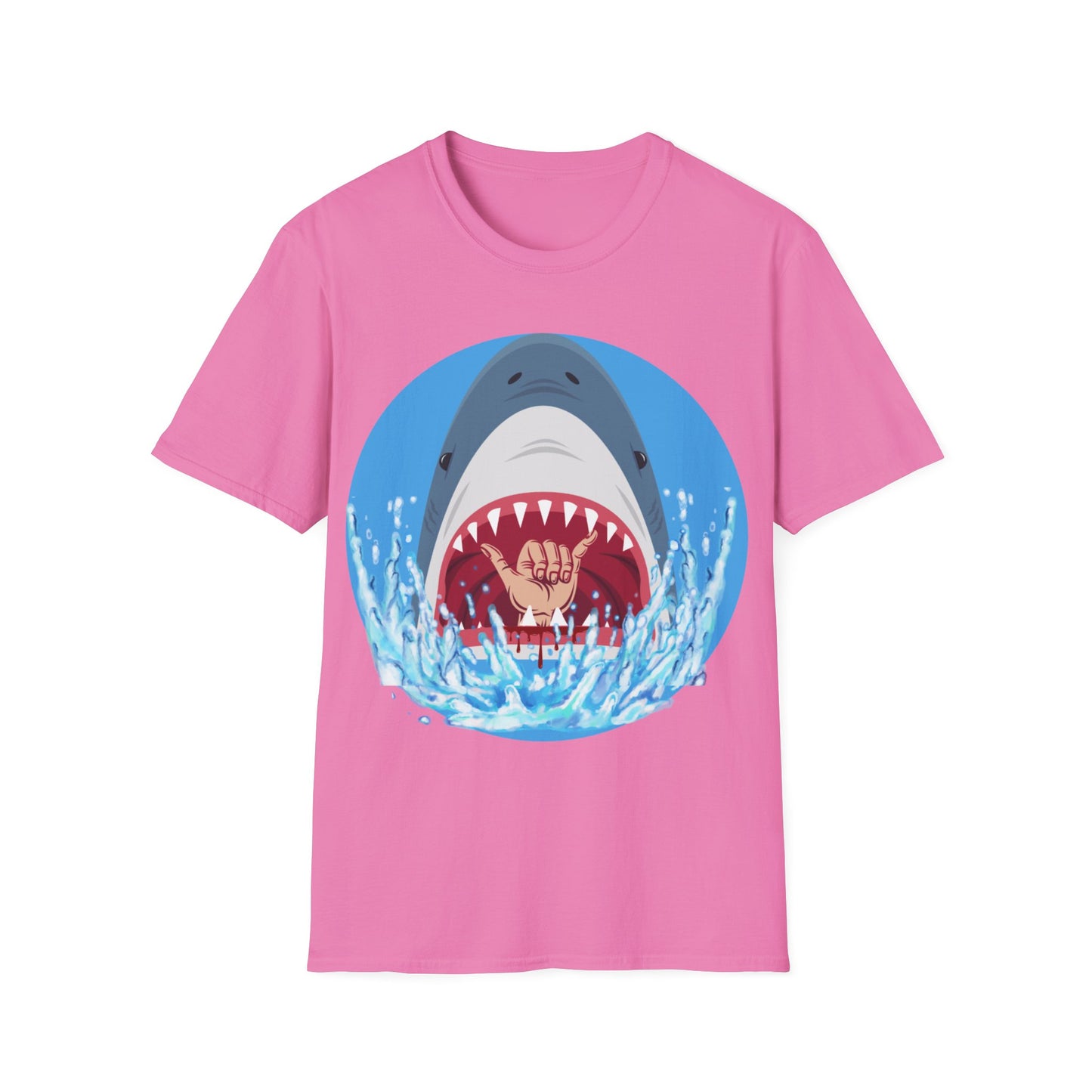 Camiseta unisex de estilo suave Surfin' Shark de la UE 