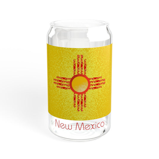 Modern New Mexico Sipper Glass, 16oz