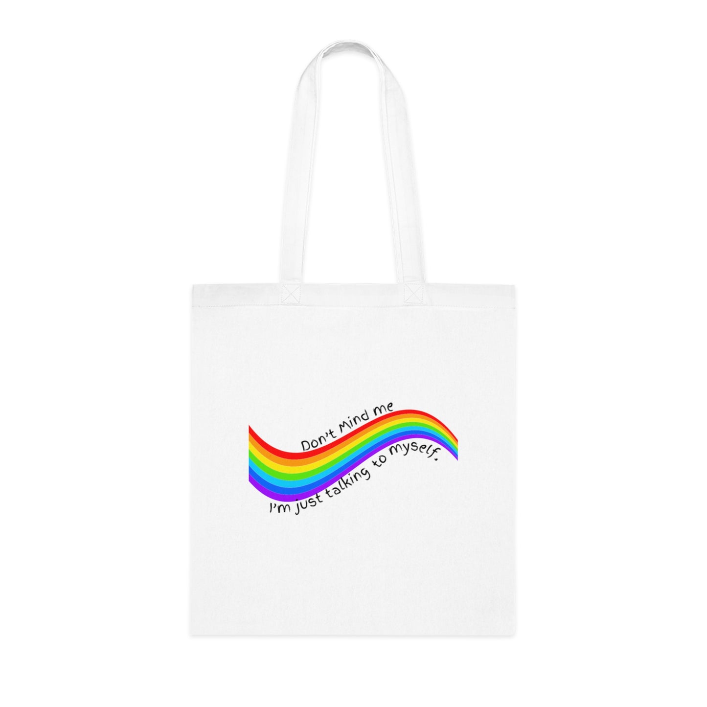 Talking to Myself Rainbow Tote Bag EU