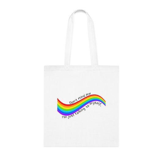 Talking to Myself Rainbow Tote Bag EU