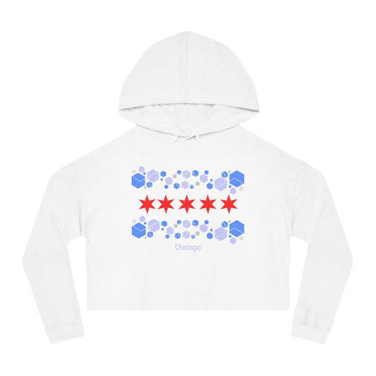 Modern Chicago Women’s Cropped Hooded Sweatshirt