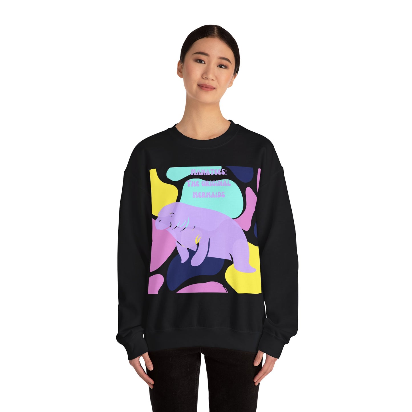 The Original Mermaid Manatee Unisex Heavy Blend™ Crewneck Sweatshirt EU