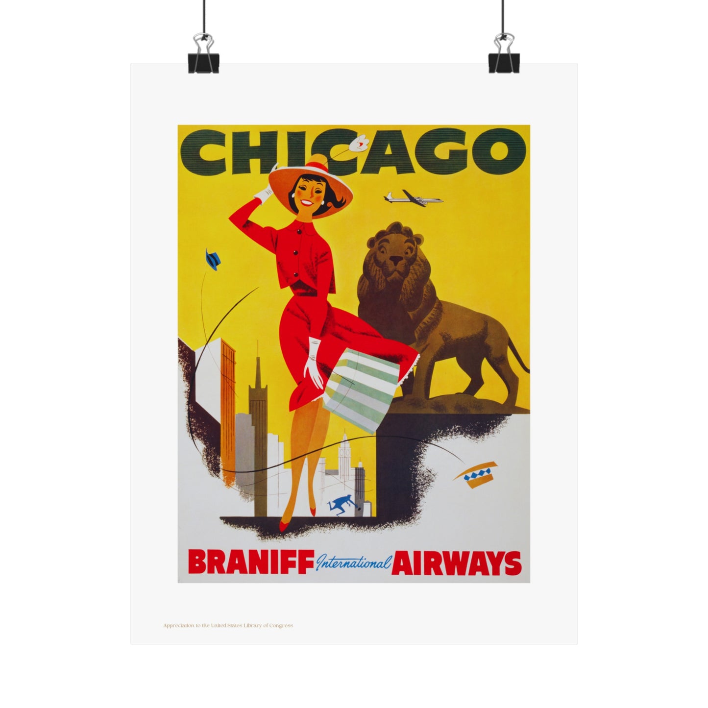 Chicago Illustration Vertical Poster