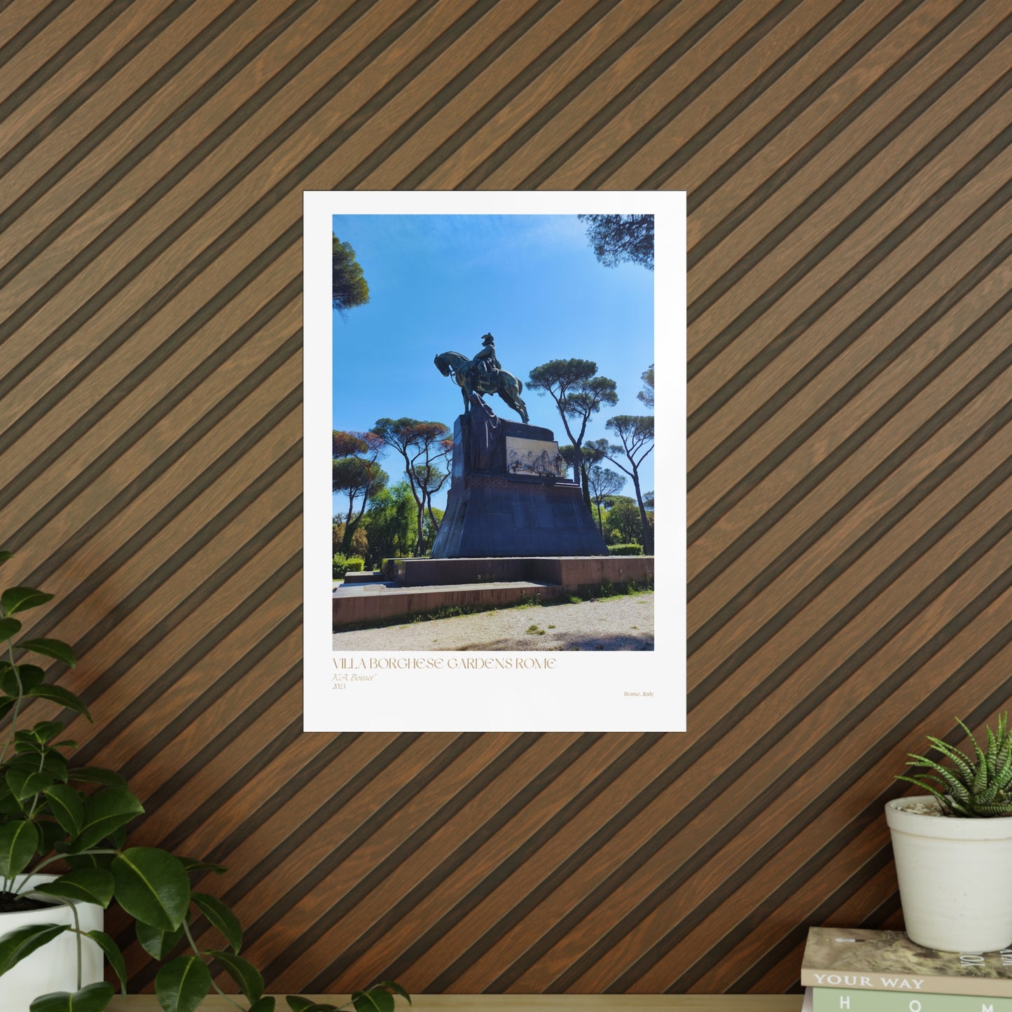 Villa Borghese Gardens Rome Matte Photograph Vertical Posters EU