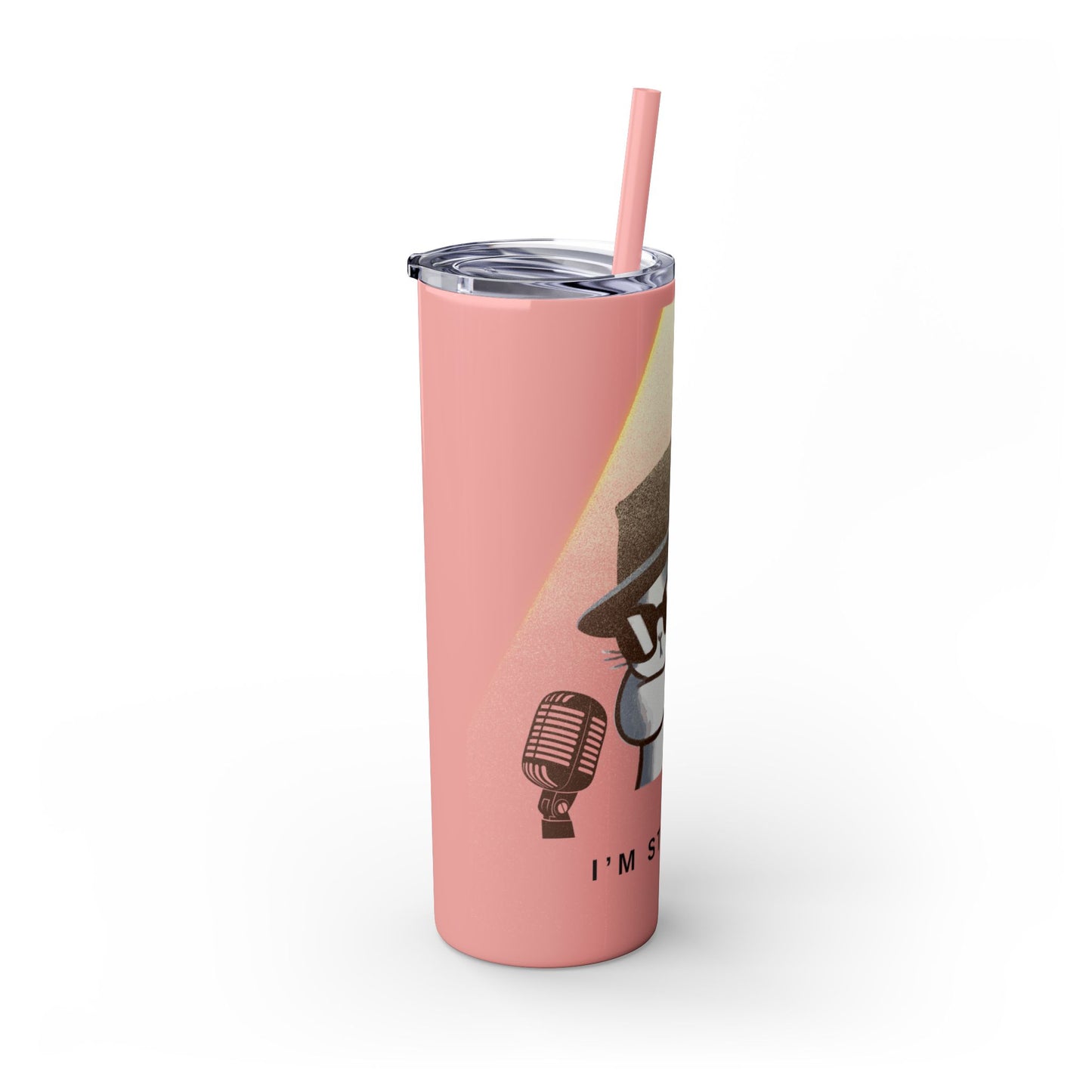 Blues Cat Tumbler with Straw, 20oz