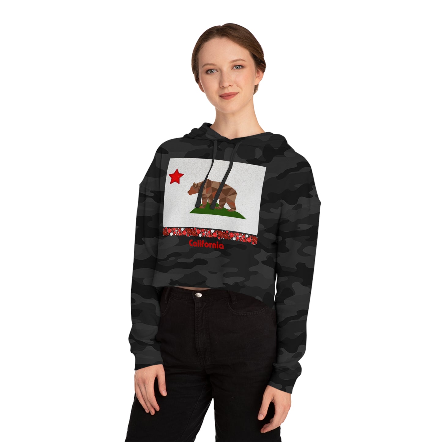 Modern California Women’s Cropped Hooded Sweatshirt