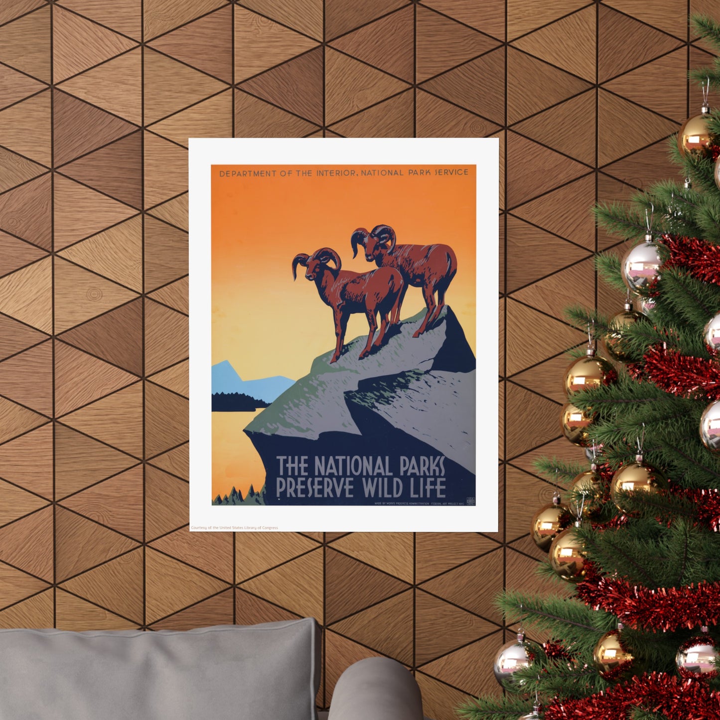 National Park Illustration Vertical Poster