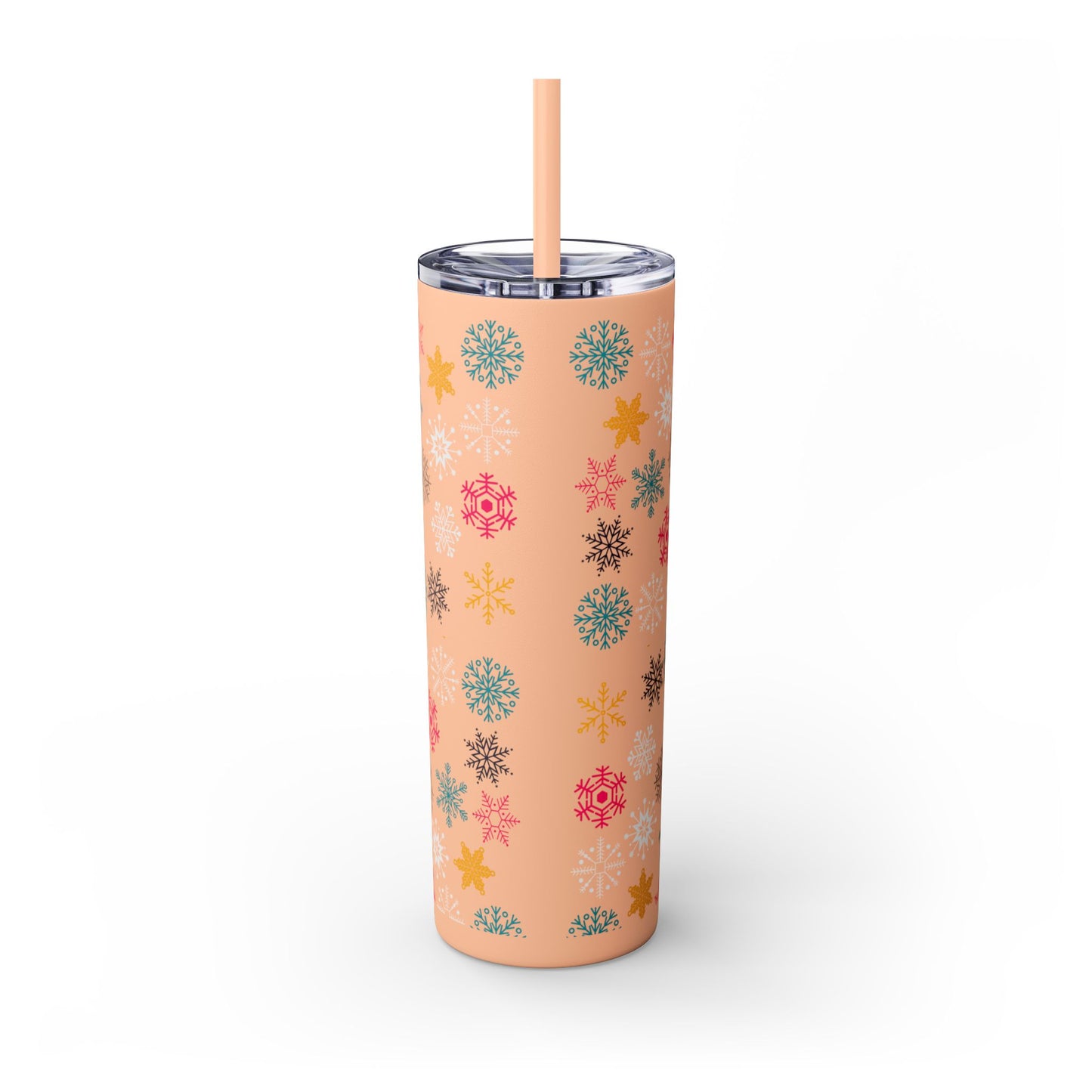 Vaso con pajita Let it Snow Rainbows, 20 oz