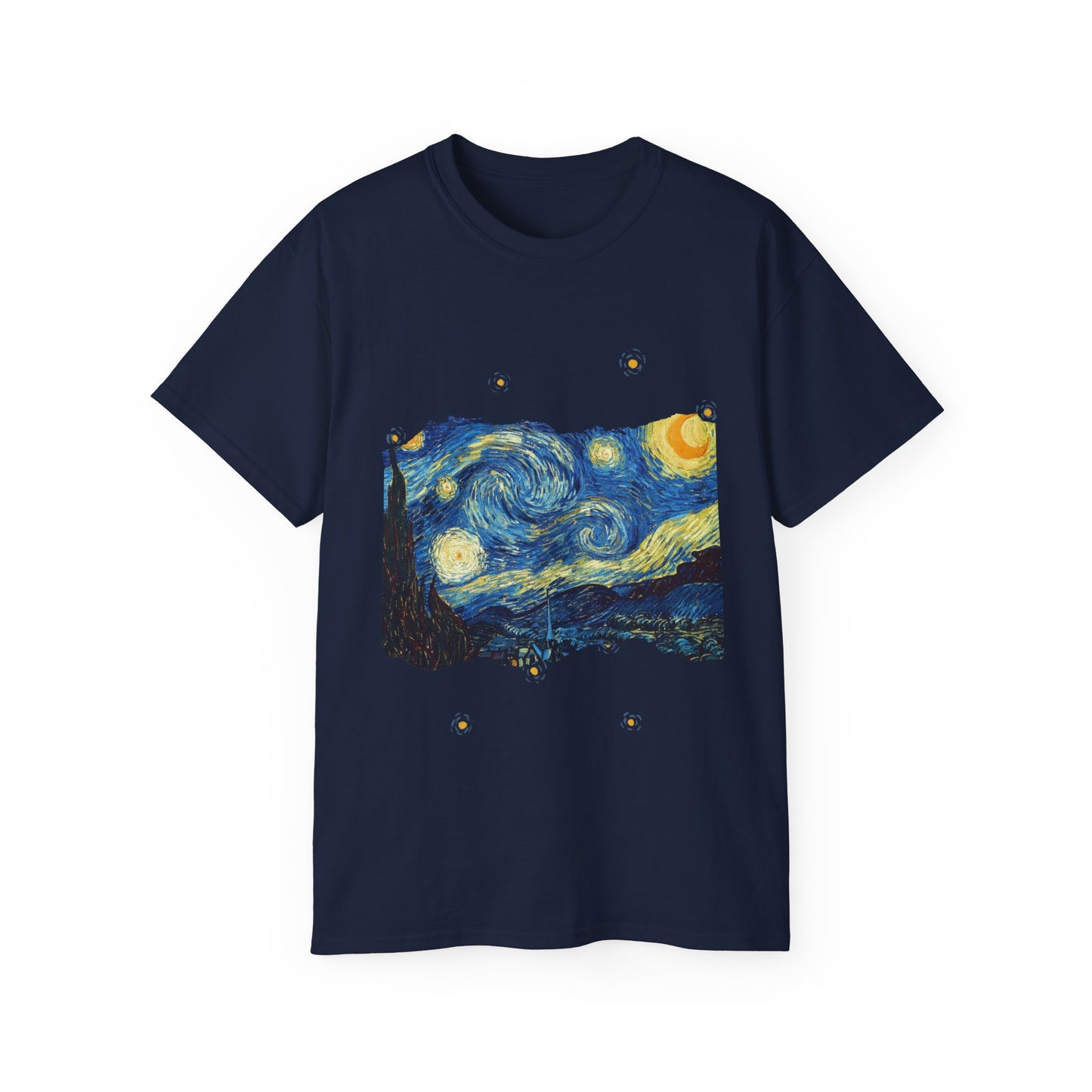 Ripped Vincent Van Gogh, A Starry Night 1889 Ultra Cotton Tee