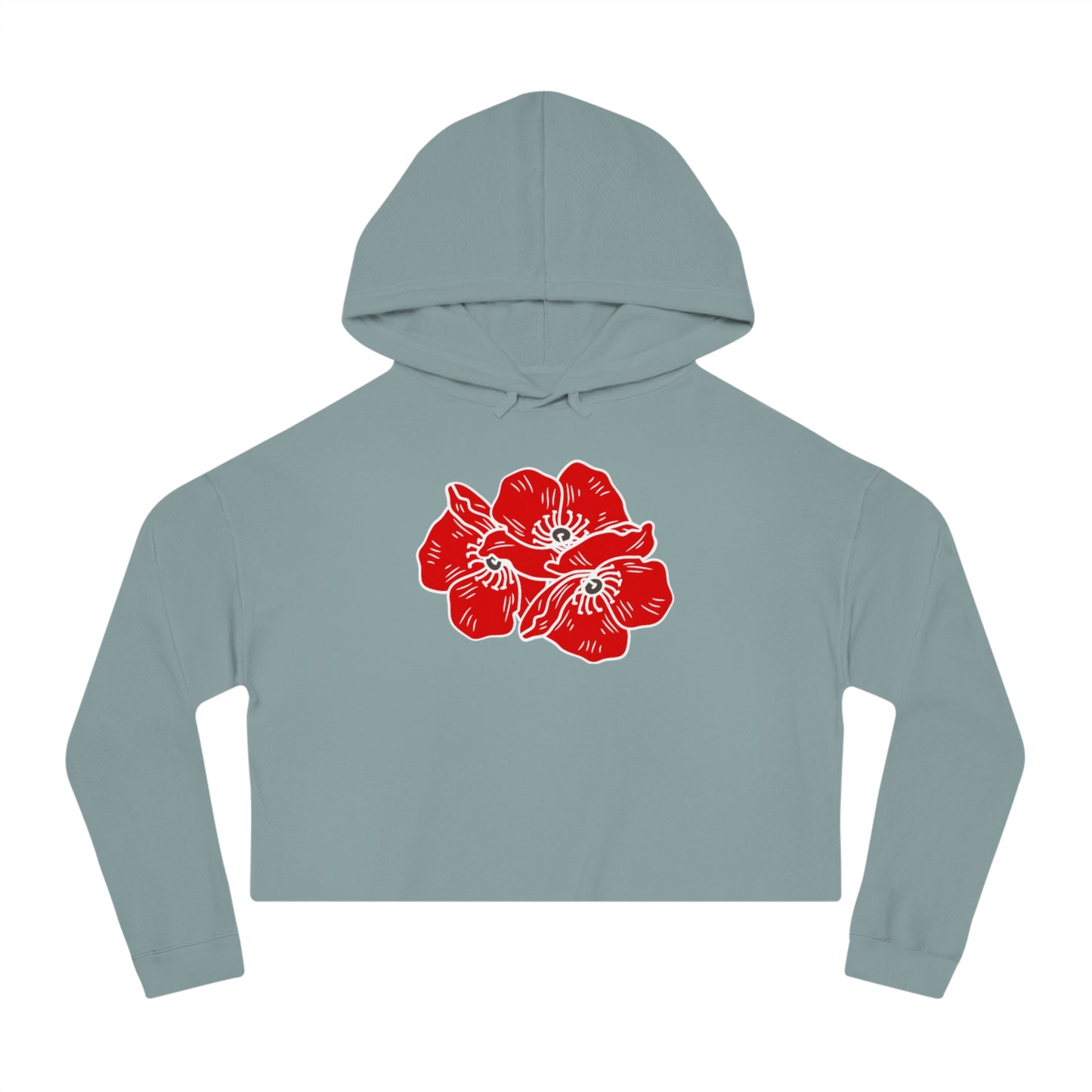 Poppies Women’s Cropped Hooded Sweatshirt