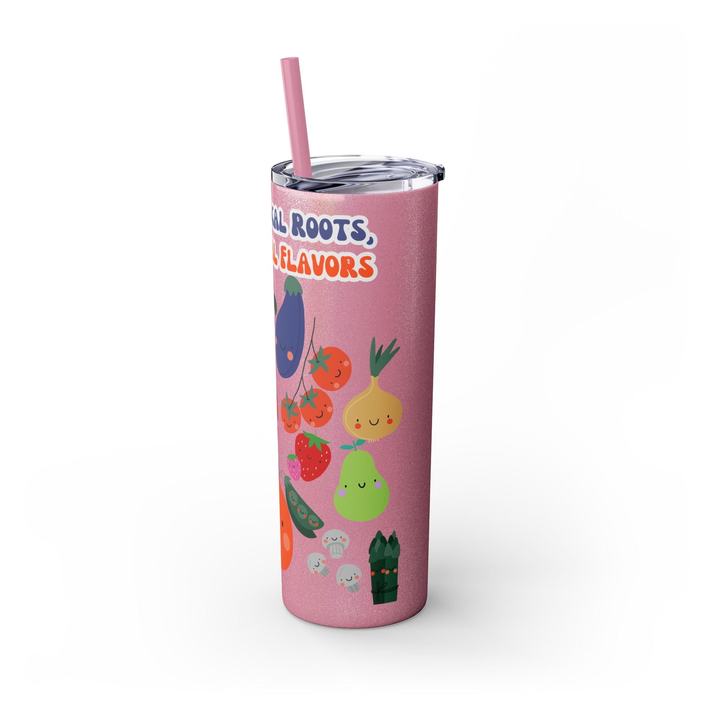 Vaso con pajita, 20 oz, raíces locales y sabores locales 