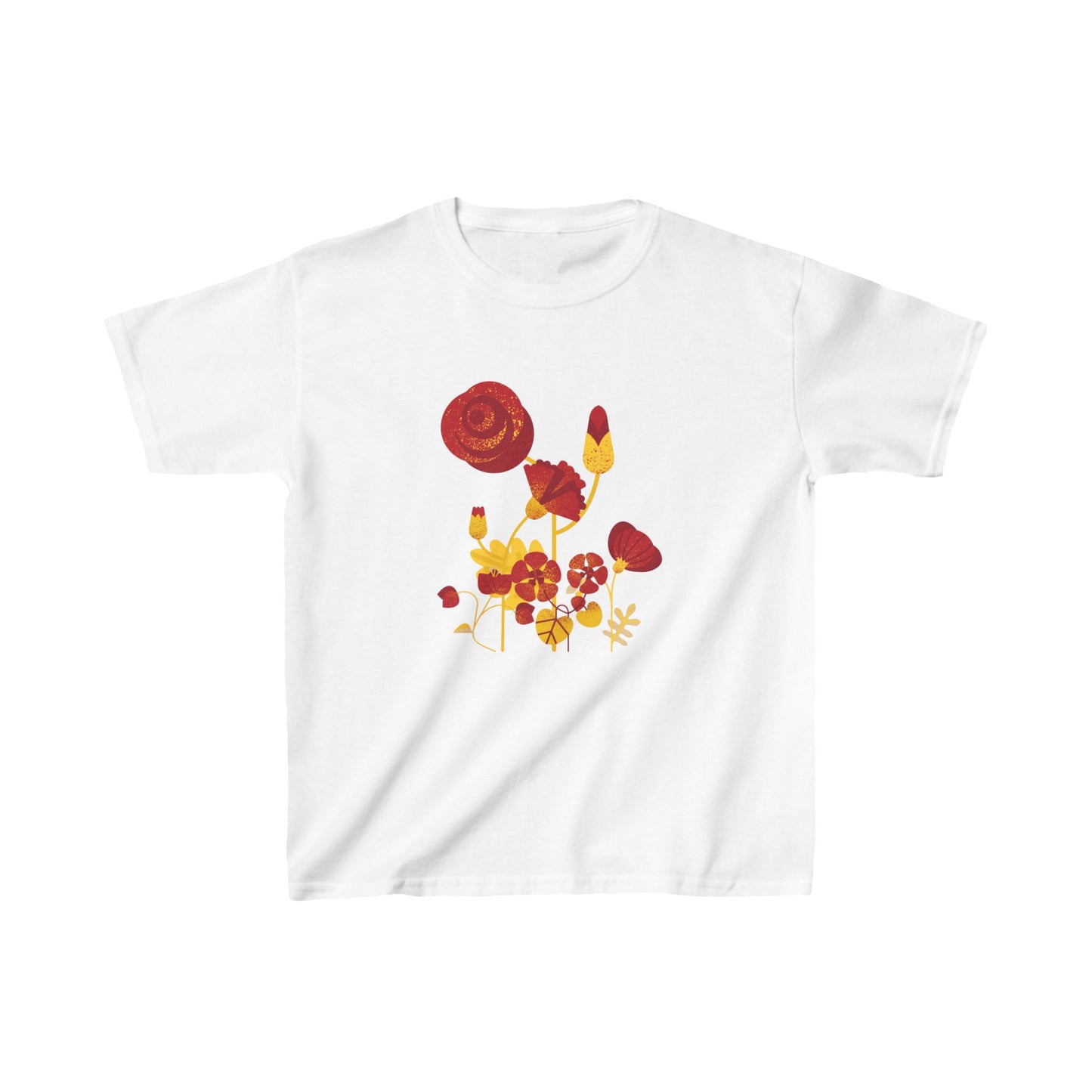 Retro Flowers Kids Heavy Cotton™ Tee EU