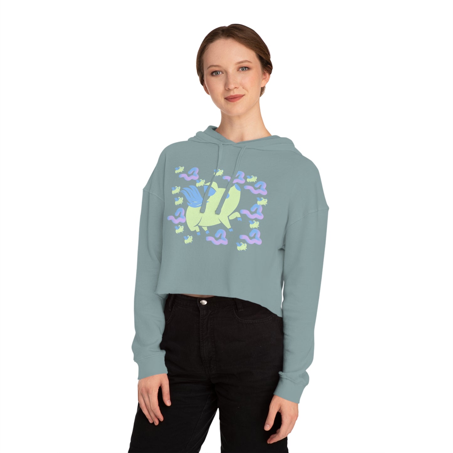 Flying Women’s Cropped Hooded Sweatshirt