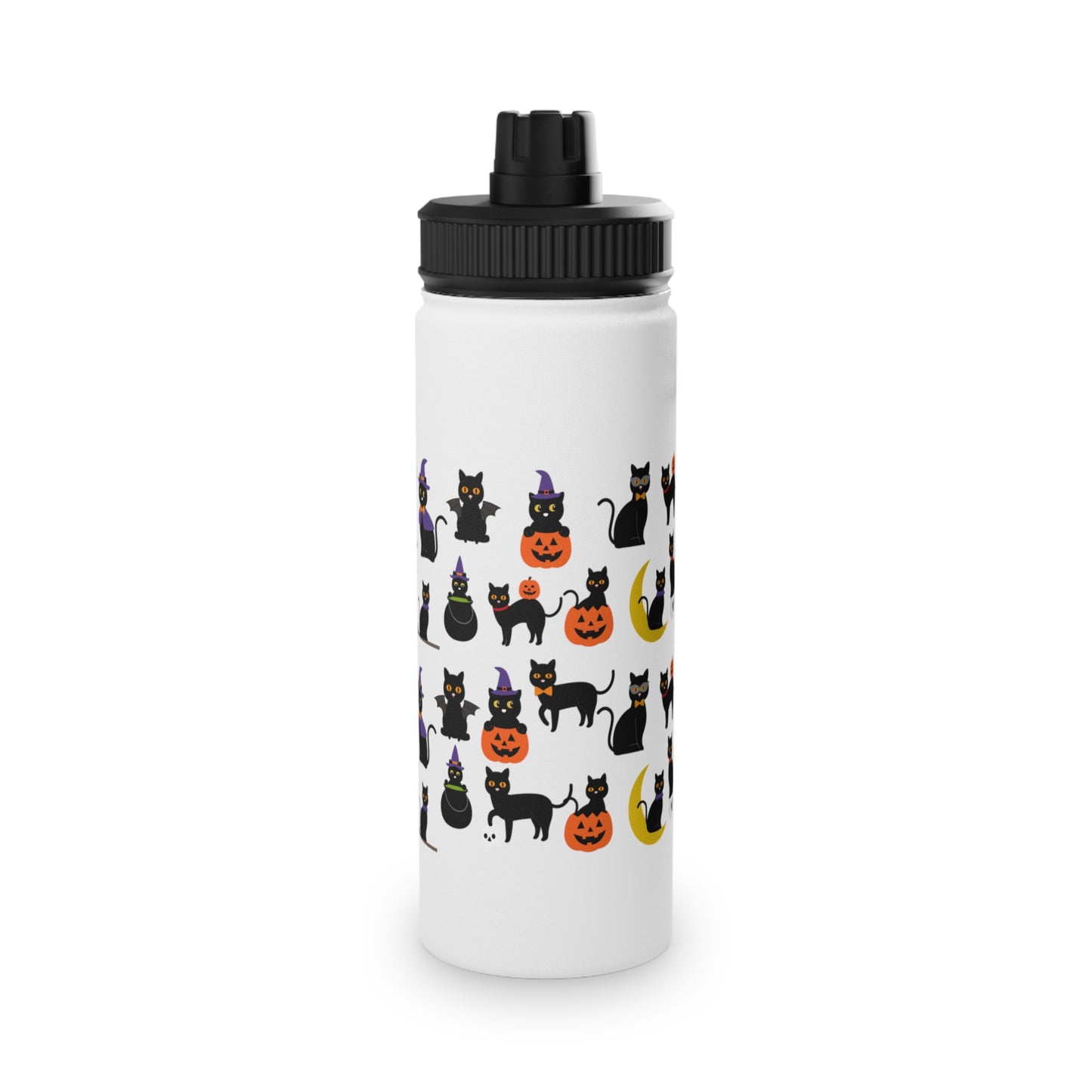 Halloween Cats Stainless Steel Water Bottle, Standard Lid EU