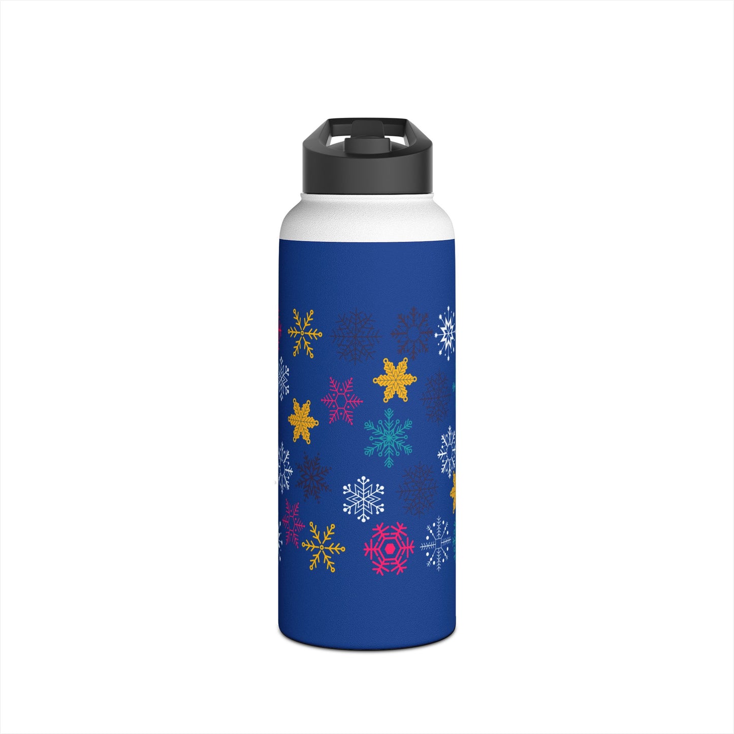 Let it Snow Stainless Steel Water Bottle, Standard Lid