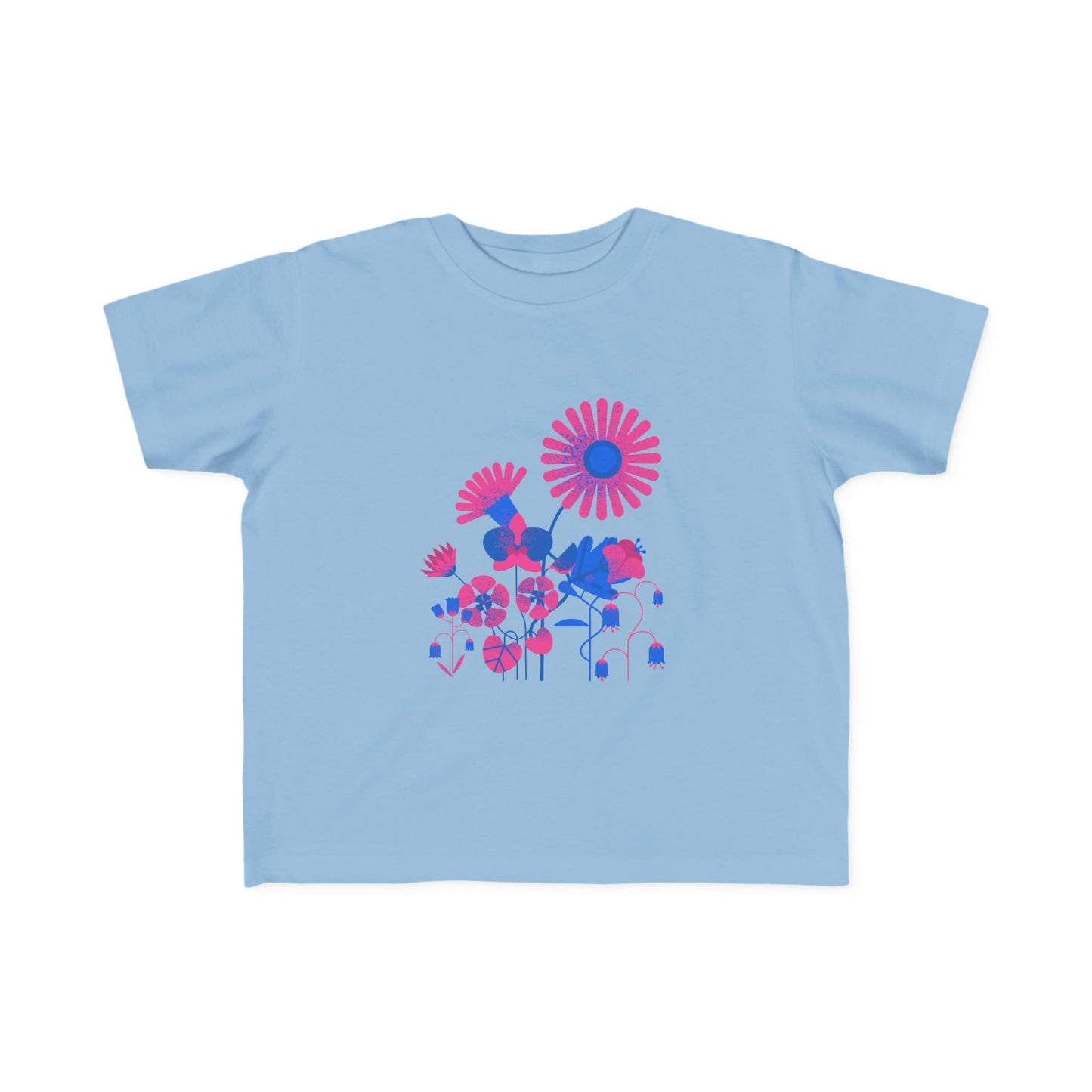 Flowers in Blue and Pink Toddler T-shirt EU