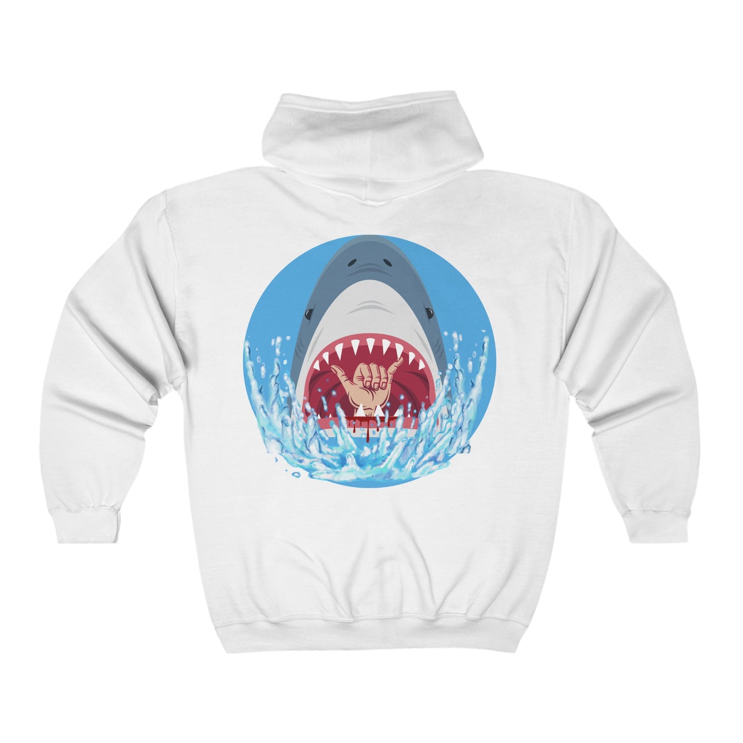 Surfin' Shark Unisex Heavy Blend™ Full Zip Hooded Sweatshirt EU