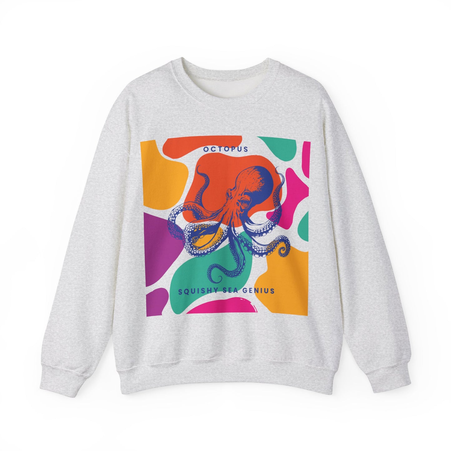 Squishy Sea Genius Octopus Unisex Heavy Blend™ Crewneck Sweatshirt Eu