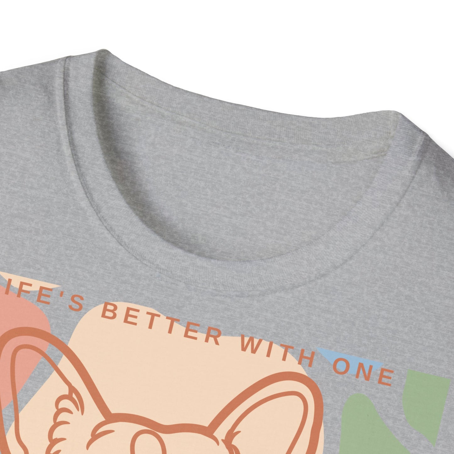 Bonita camiseta unisex de estilo suave con diseño de Corgi 