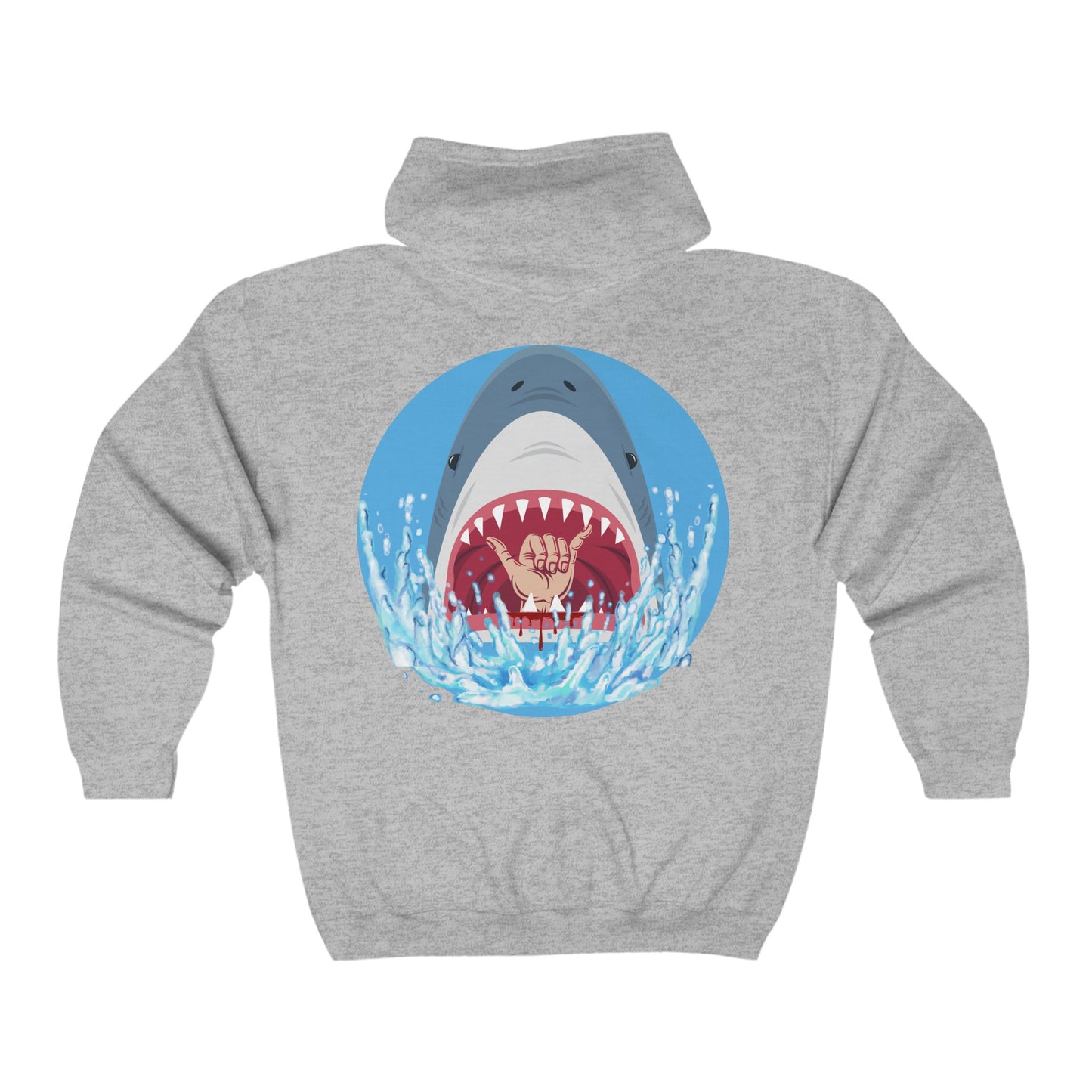 Surfin' Shark Unisex Heavy Blend™ Full Zip Hooded Sweatshirt EU