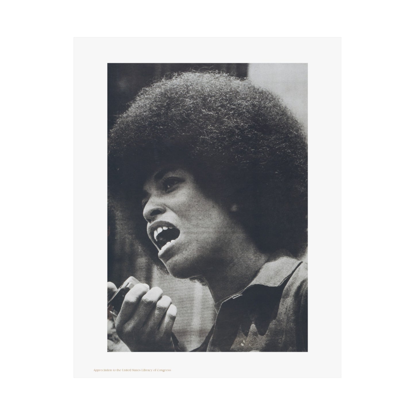 Angela Davis Black Panther Party Vertical Poster