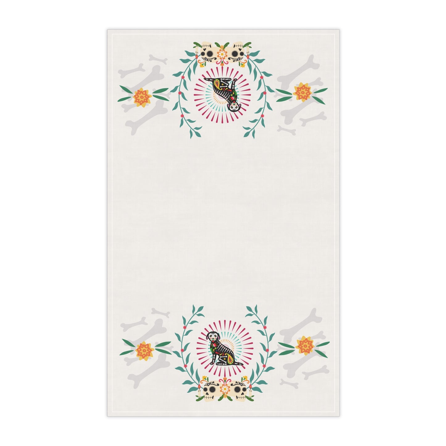 Dia De La Doggie White Towels cotton