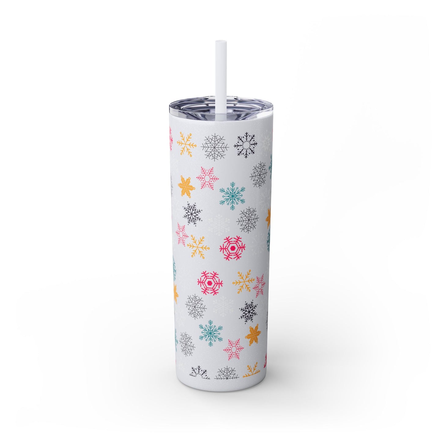 Vaso con pajita Let it Snow Rainbows, 20 oz