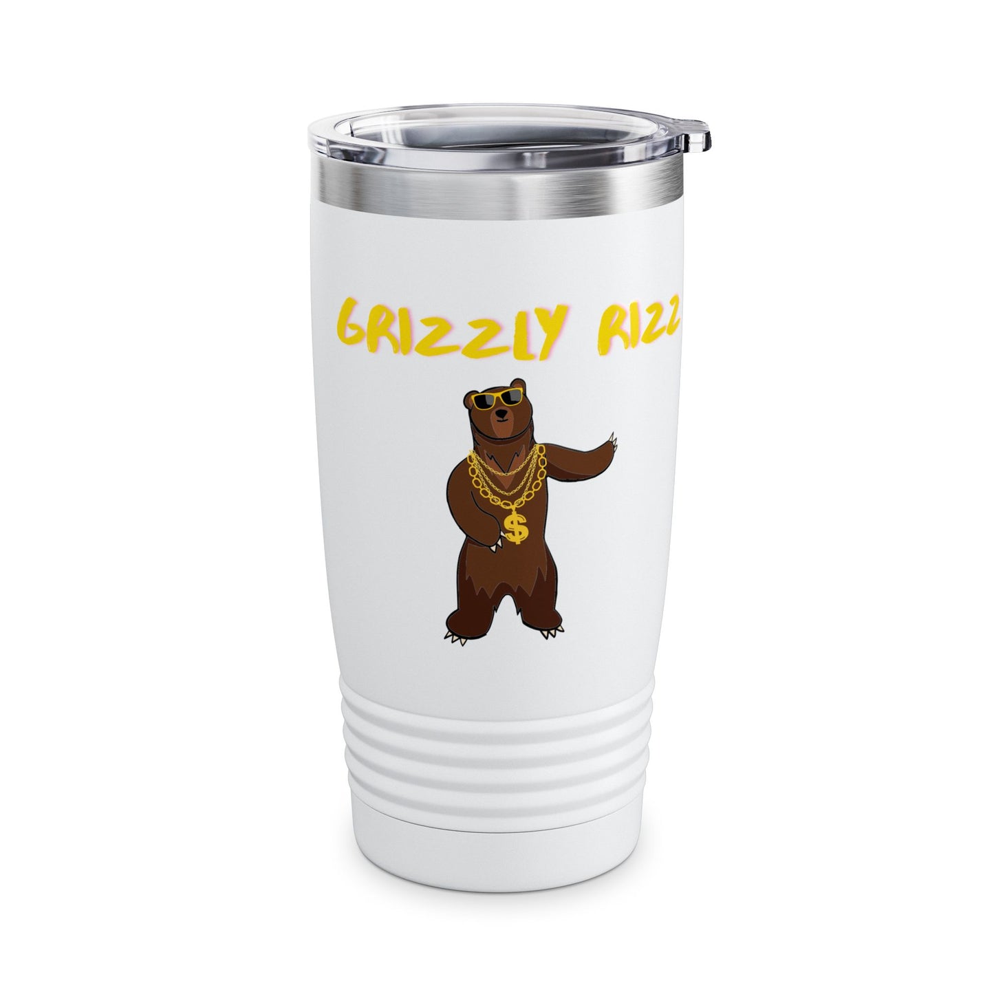 Vaso de cuello redondo con forma de oso Grizzly Rizz de 20 oz 