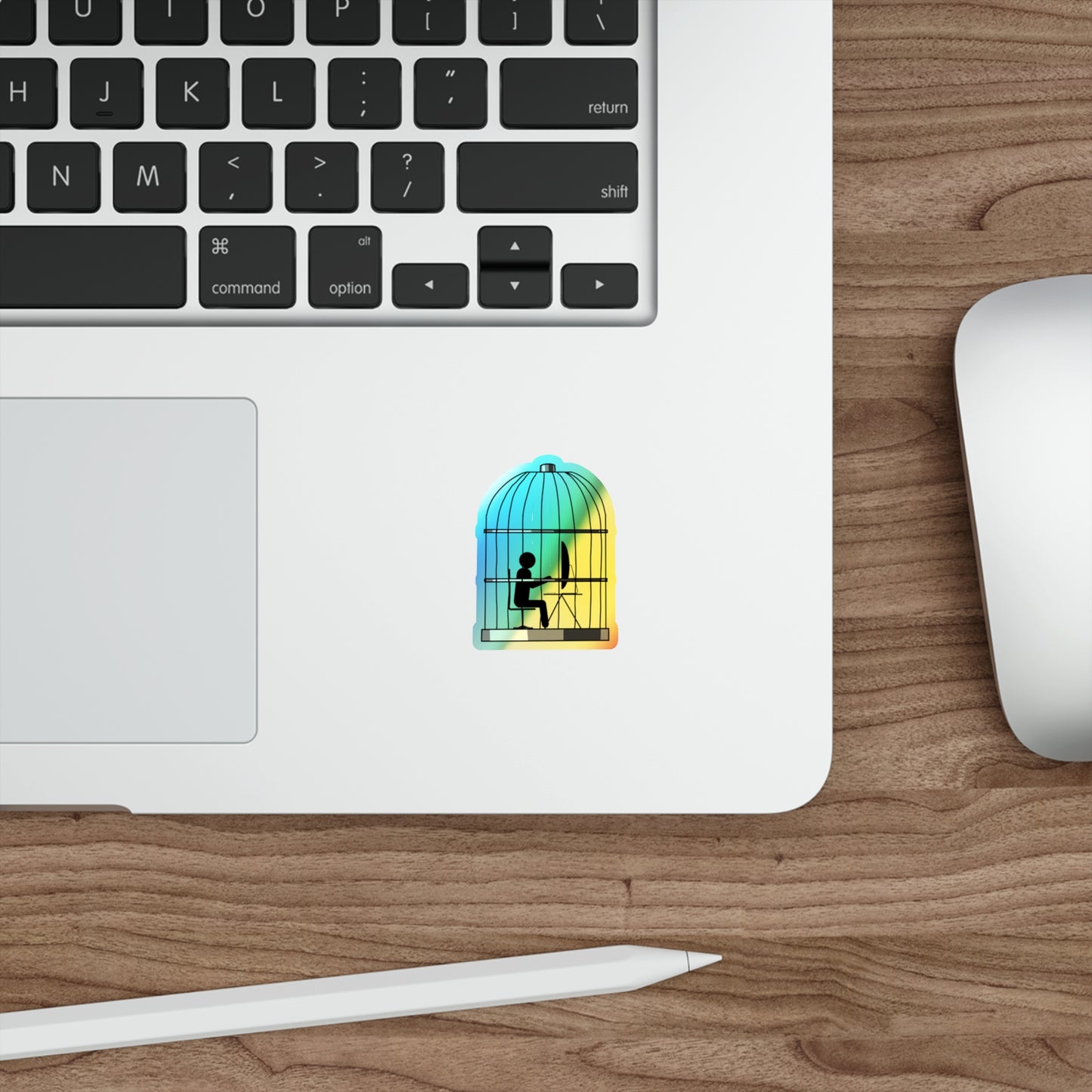 Iron Cage Holographic Die-cut Stickers