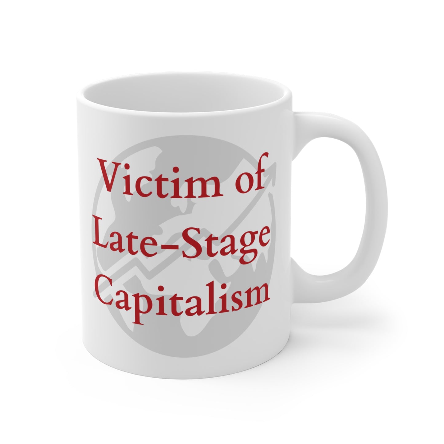 Taza de 11 oz sobre capitalismo en etapa tardía 