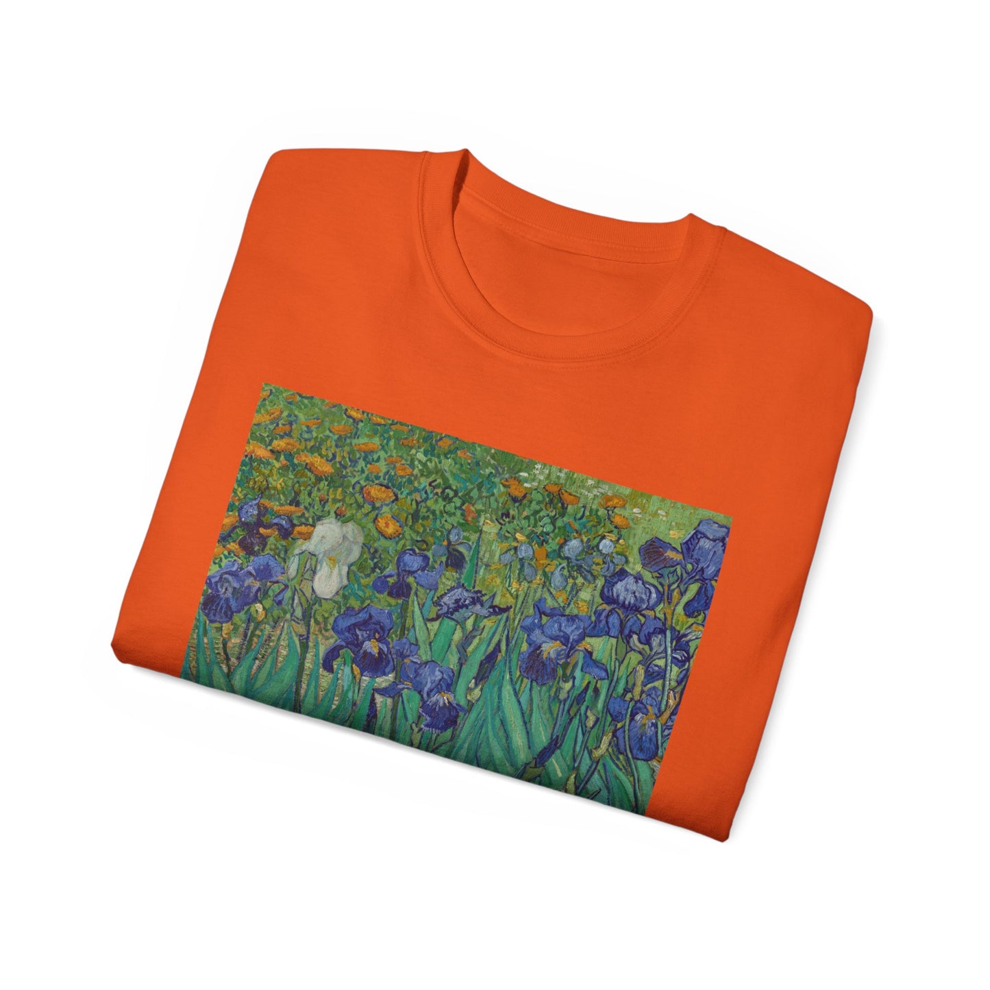 Camiseta unisex de algodón ultrafino con la imagen de los lirios rasgados de Van Gogh, 1889, UE