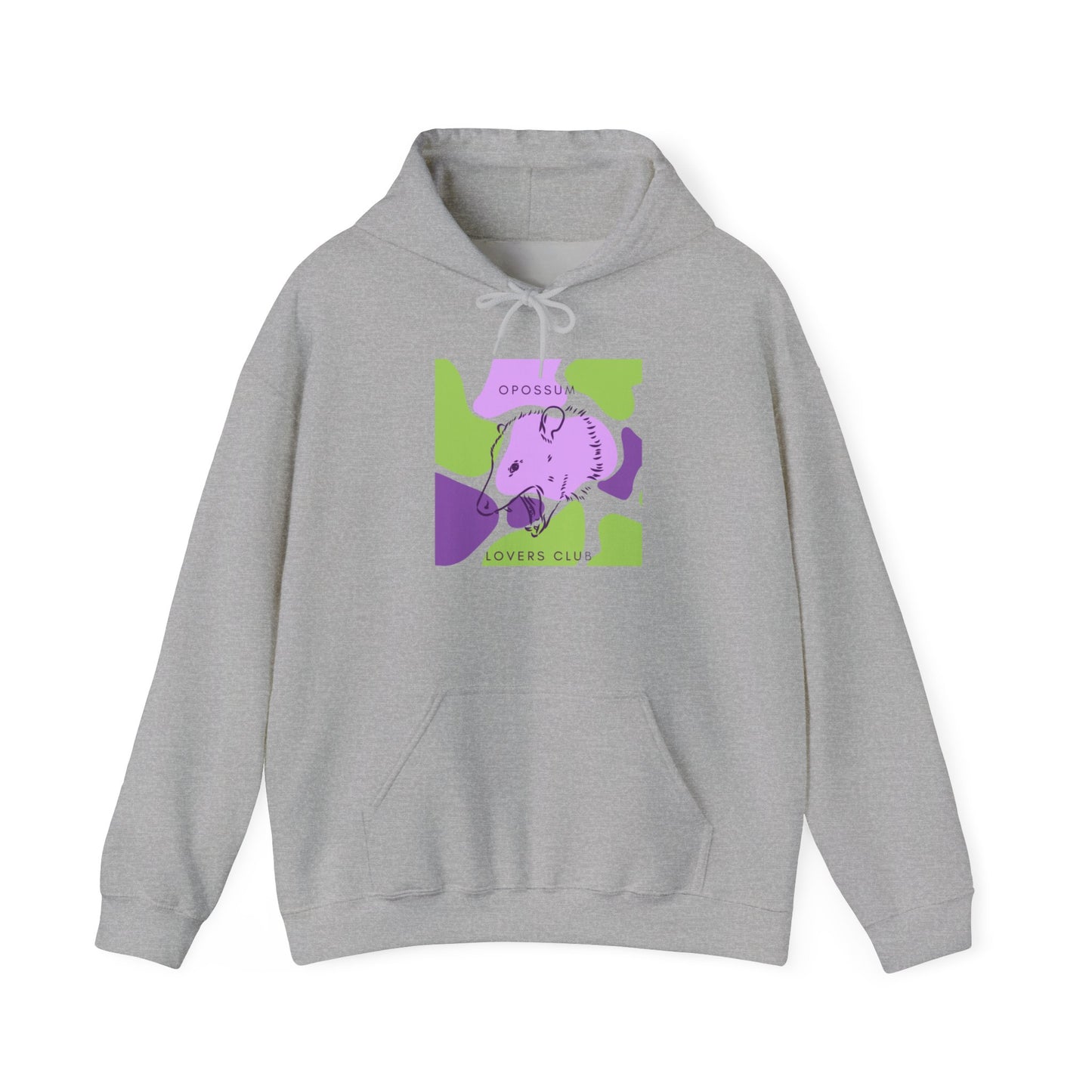 Sudadera con capucha unisex de mezcla pesada de Opossum Lovers Club 