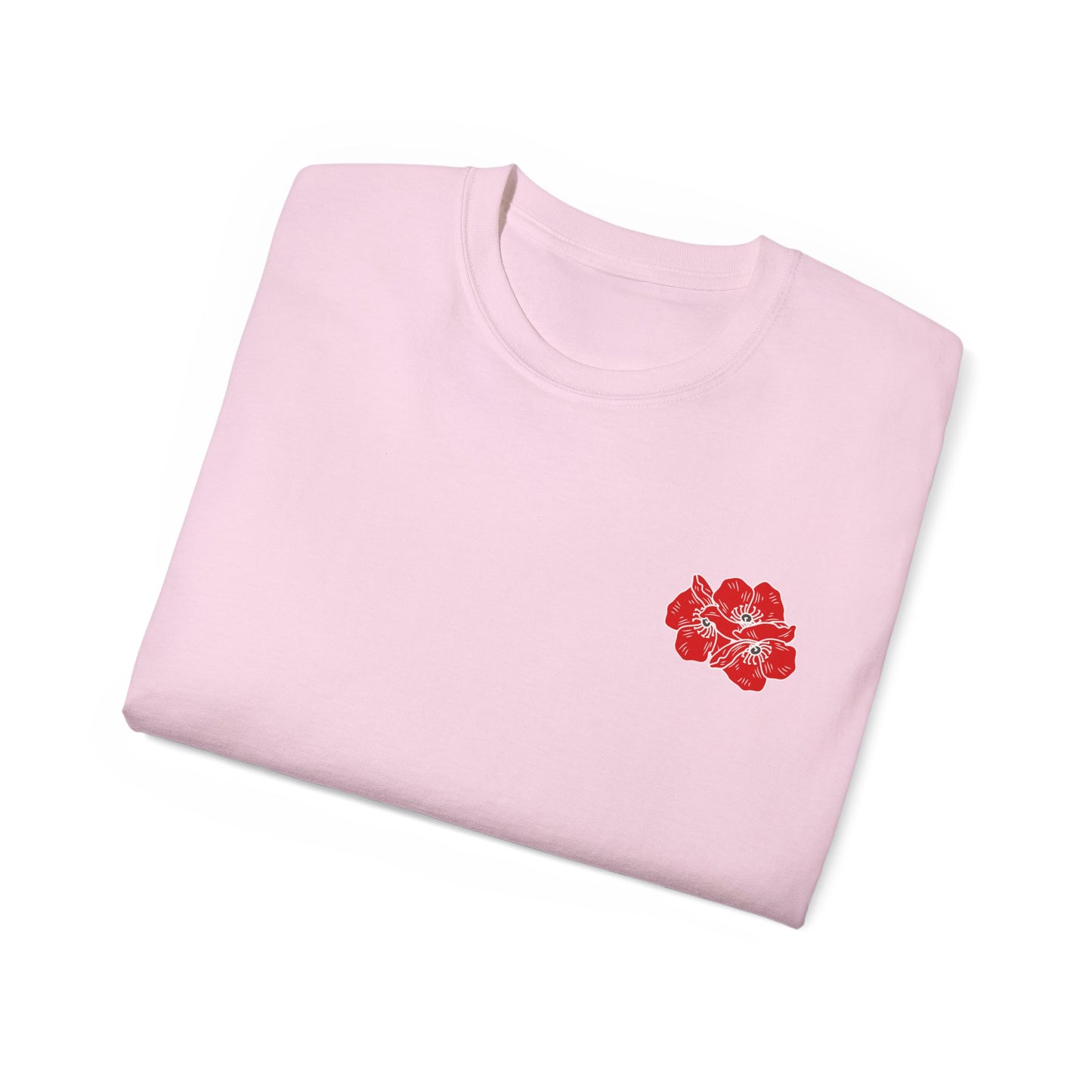 Poppies Over Heart Illustration Ultra Cotton Tee