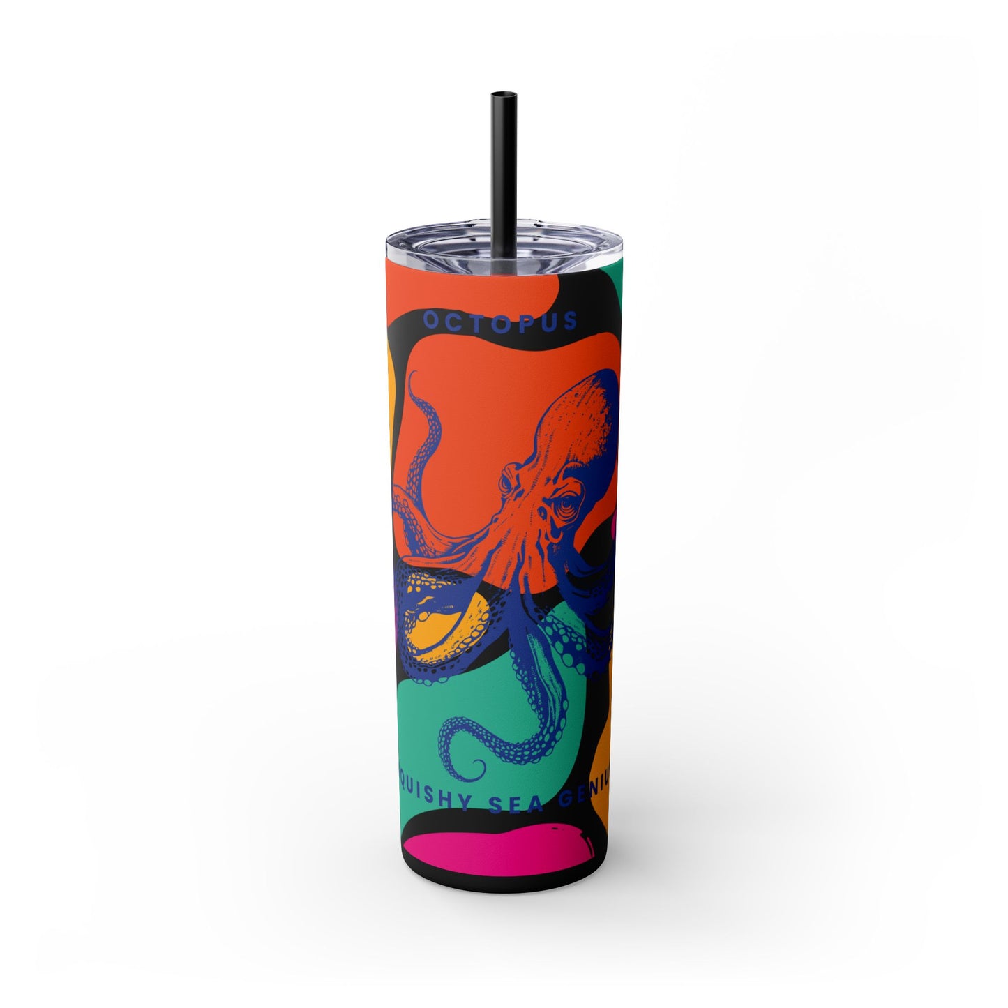 Squishy Sea Genius Octopus Tumbler with Straw, 20oz