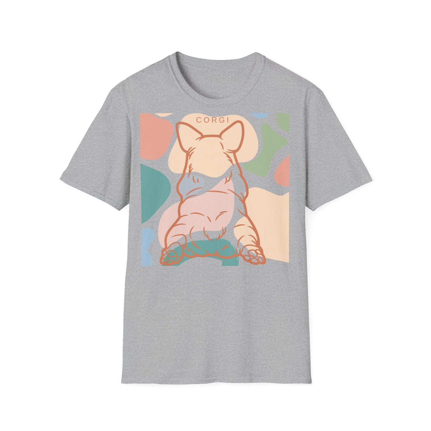 Bonita camiseta unisex de estilo suave con grupa de Corgi 