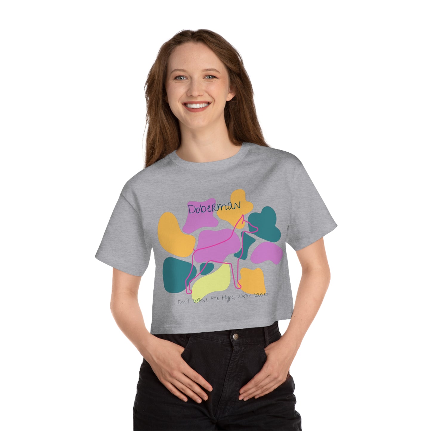 Doberman Champion Women's Heritage Cropped T-Shirt