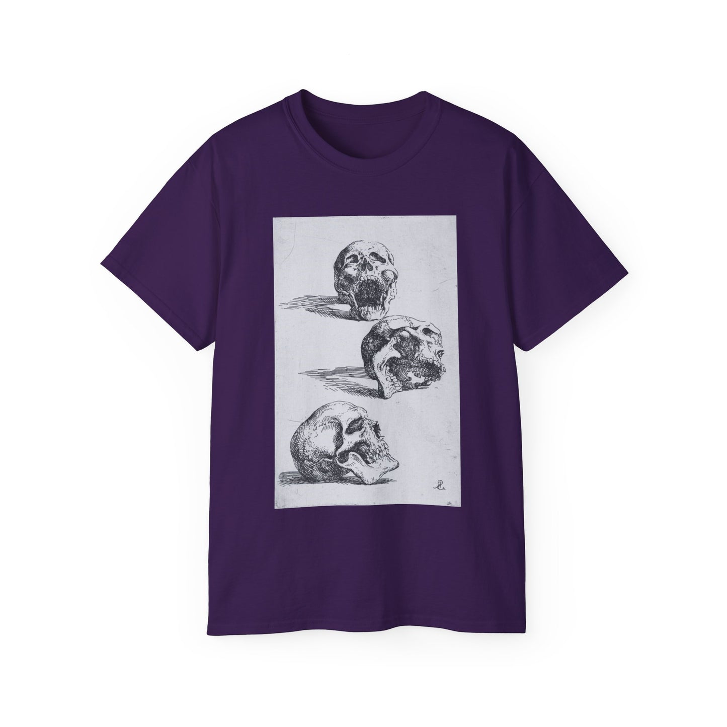 Three Human Skulls Salvator Rosa 1662 Unisex Ultra Cotton Tee EU