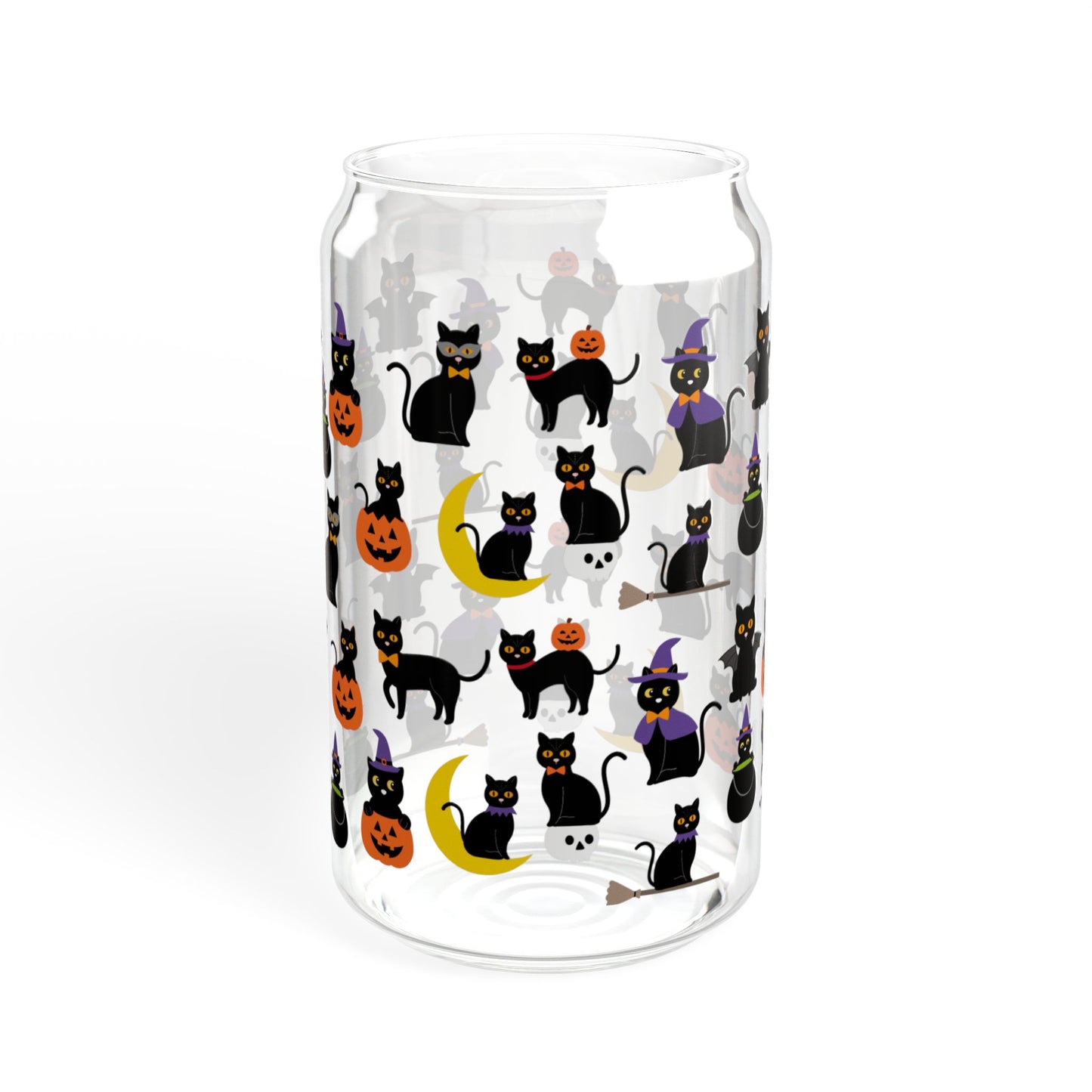 Halloween Cats Sipper Glass, 16oz