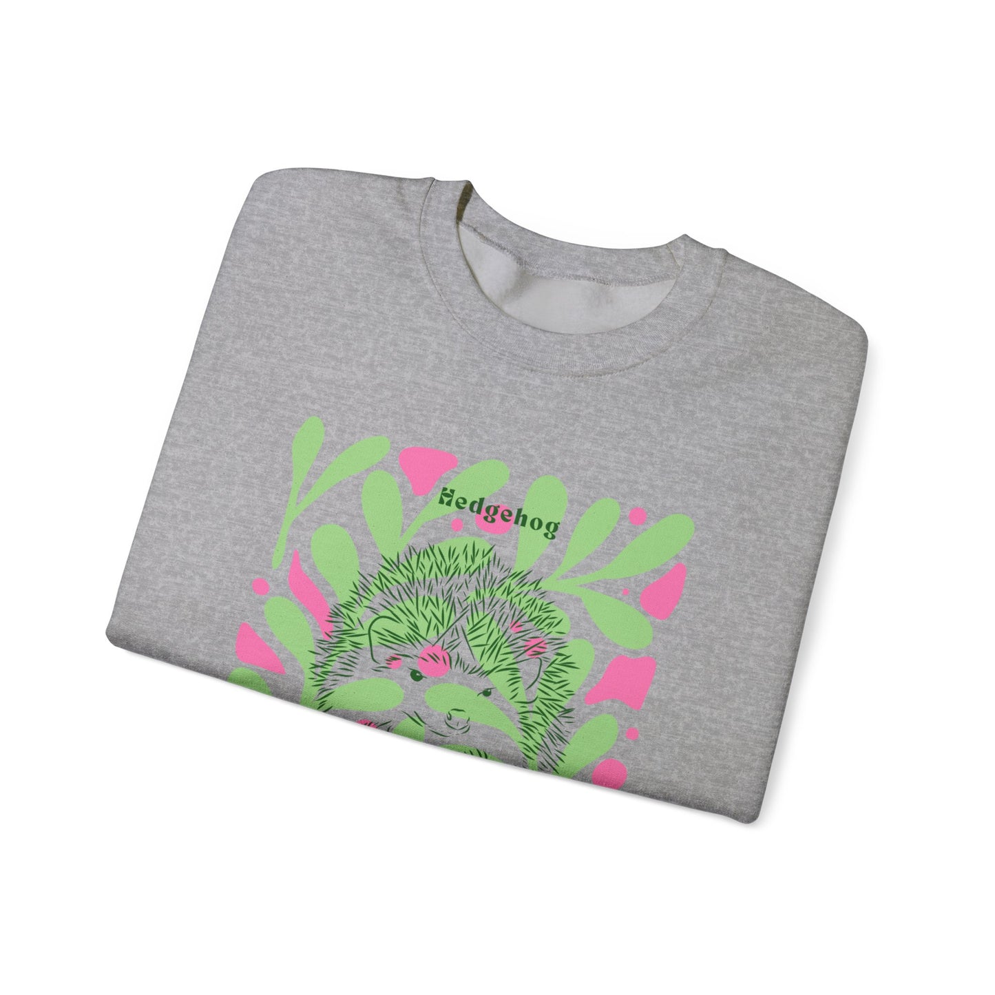 Sudadera unisex de cuello redondo y mezcla pesada Hedgehog Love 