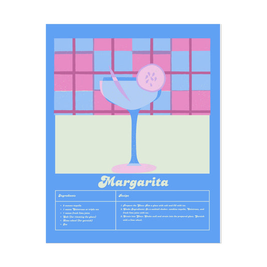 Margarita Illustration Vertical Poster SMALL EU