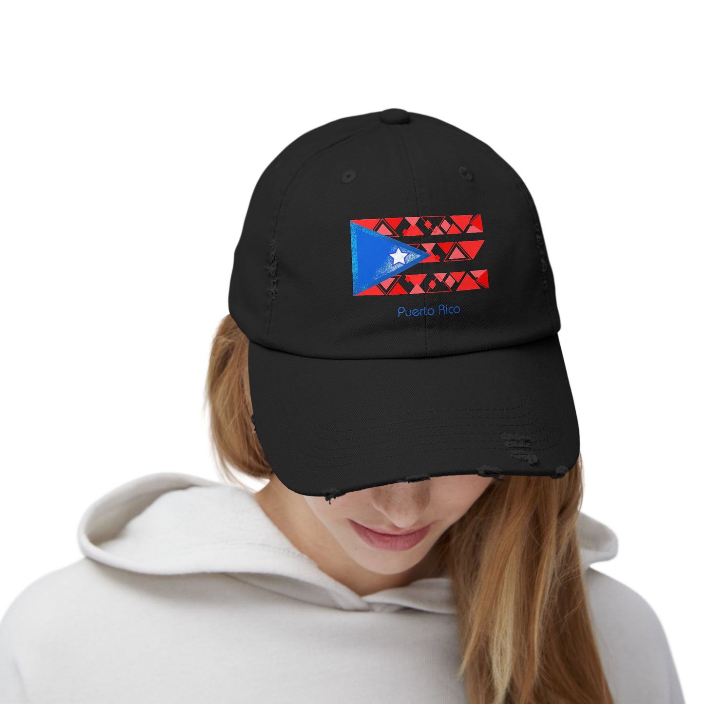 Modern Puerto Rico Unisex Distressed Cap