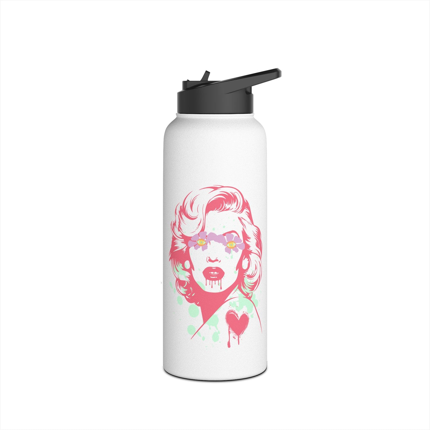 Norma Graffiti  Stainless Steel Water Bottle, Standard Lid