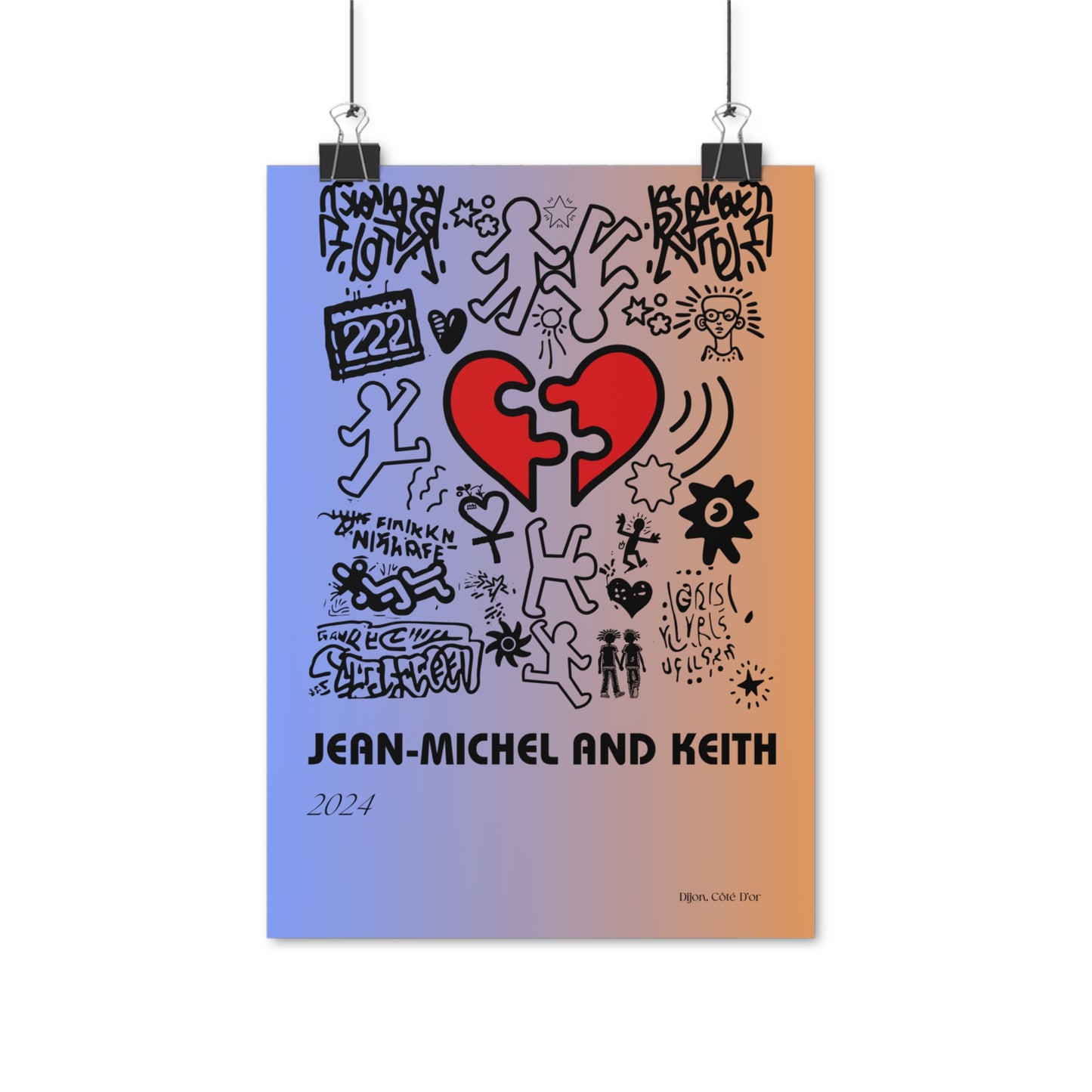 Jean-Michel And Keith Vertical Posters EU