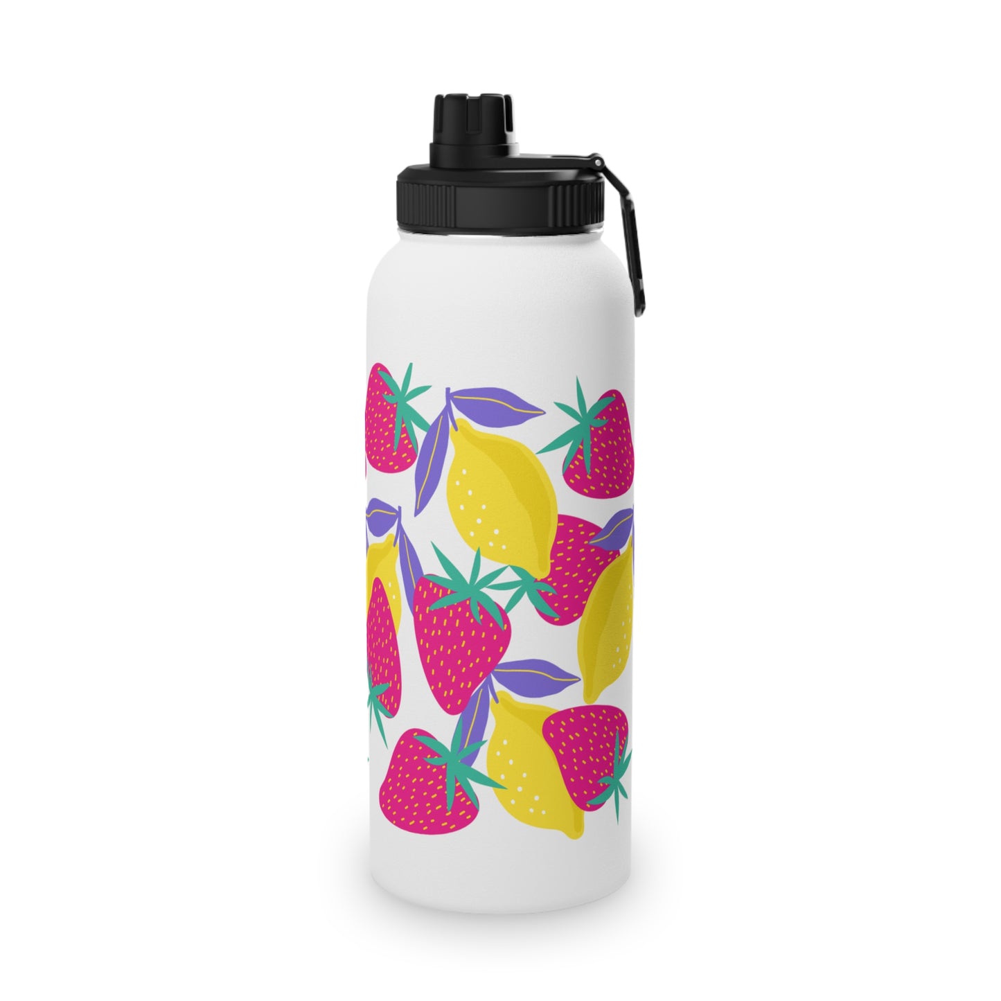 Lemons and Strawberries Stainless Steel Water Bottle, Standard Lid EU