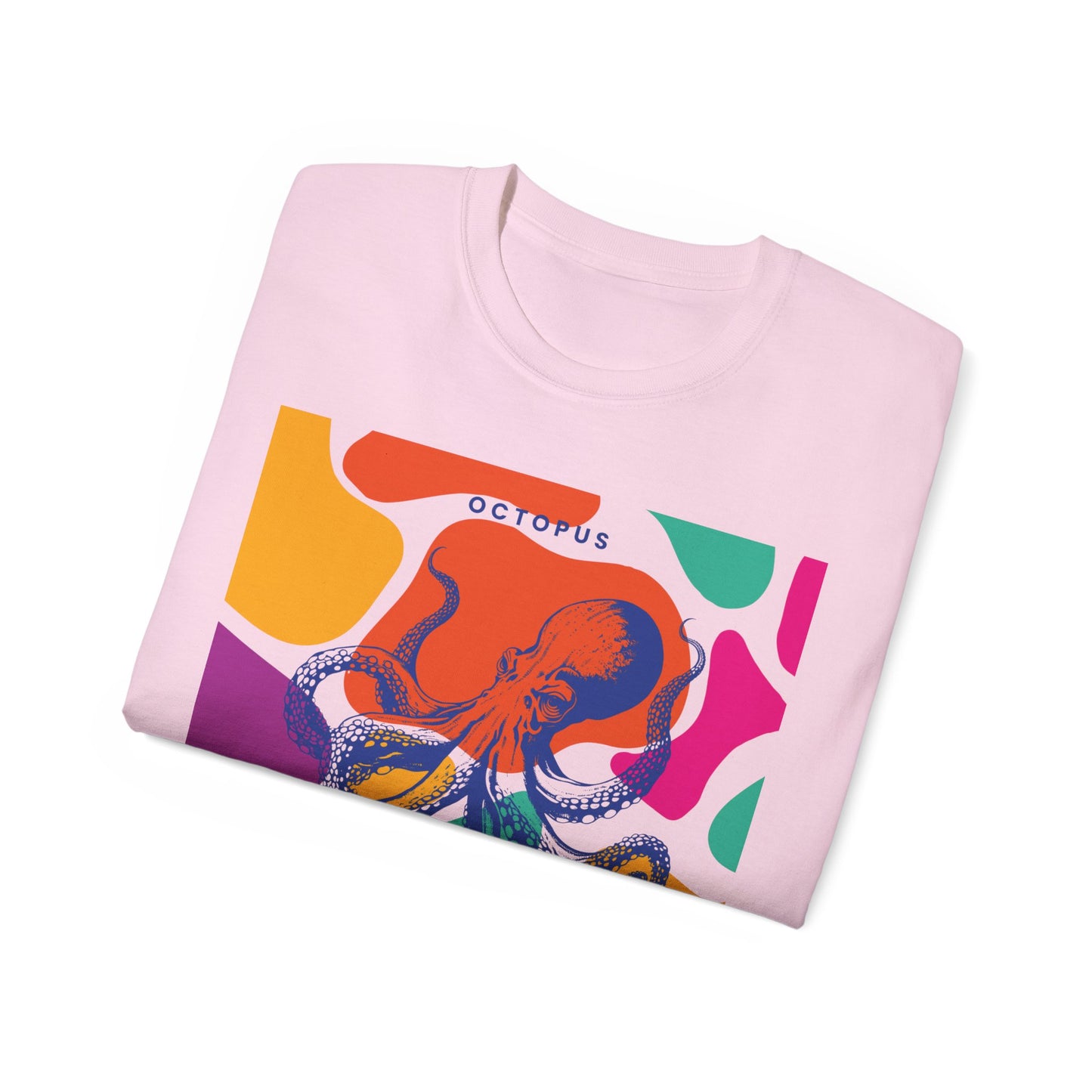 Camiseta unisex de algodón ultra suave con diseño de pulpo Squishy Sea Genius de la UE 