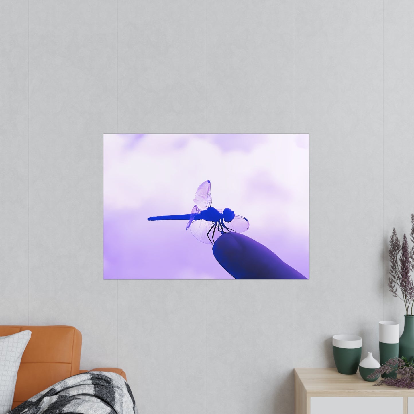 Dragonfly Violet Matte Photograph Horizontal Posters EU